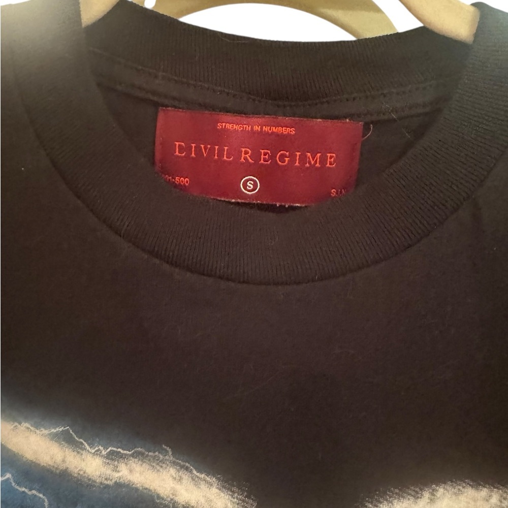 CivilRegime Black Skeleton Graphic T-Shirt - Picture 3 of 3